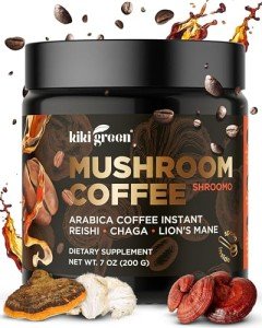 KIKI Green Mushroom Coffee - Instant Focus & Energy