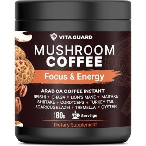 Vita Guard 10 Mushroom Coffee Blend - Focus & Energy