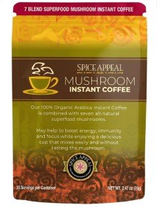 Spice Appeal Mushroom Instant Coffee with Superfoods