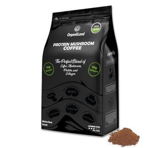 OrganiiLand Protein Mushroom Coffee with Collagen & Superfoods
