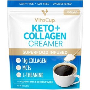 VitaCup Vanilla Keto Collagen Coffee Creamer 10oz