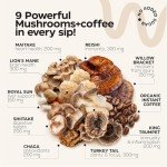 9 Mushroom Adaptogen Instant Coffee for Health Boost