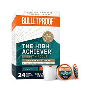 Bulletproof High Achiever Mushroom Coffee Pods, 24 Count