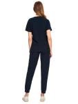 CozyFit Women's Navy Blue V-Neck Scrub Set