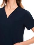CozyFit Women's Navy Blue V-Neck Scrub Set