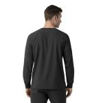 Carhartt Force Cross-Flex Scrubs for Men, Crew Neck Long Sleeve Scrub Top - Black, L