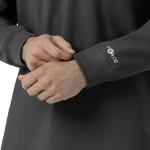 Carhartt Force Cross-Flex Scrubs for Men, Crew Neck Long Sleeve Scrub Top - Black, L