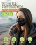 FriCARE 50 Pack Black Disposable Face Masks
