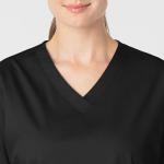 Wink WonderWORK Scrubs for Women's V-Neck Scrub Top Black L