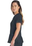 Dickies EDS Essentials Scrubs, V-Neck Womens Tops with Four-Way Stretch and Moisture Wicking DK615, L, Pewter