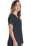 Dickies EDS Essentials Scrubs, V-Neck Womens Tops with Four-Way Stretch and Moisture Wicking DK615, L, Pewter