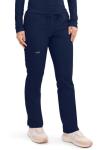 Women's Soft Stretch Cargo Scrub Pants, Navy