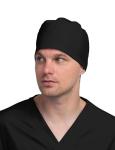 Black Solid Scrub Cap for Healthcare Professionals