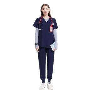 Women's Stretch Scrubs Set with 8 Pockets