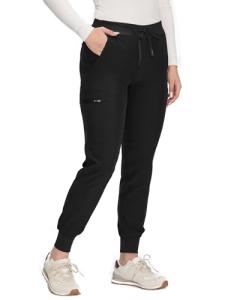 Women’s CozyFit Black Cargo Scrub Pants with Pockets