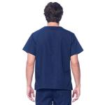 Dagacci Navy Medical Scrubs Top for Men and Women