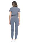 Dagacci Medical Uniform Jogger Scrubs for Women Set and Men Unisex 4-Way Stretch Scrub Sets, Pewter Gray, M