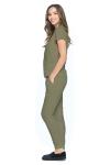Dagacci Medical Uniform® Scrub Set – V-Neck Scrub Top & Elastic Jogger Pant Scrubs for Women Set and Men Unisex 8 Pockets Olive Green S