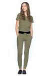 Dagacci Medical Uniform® Scrub Set – V-Neck Scrub Top & Elastic Jogger Pant Scrubs for Women Set and Men Unisex 8 Pockets Olive Green S
