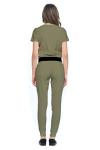 Dagacci Medical Uniform® Scrub Set – V-Neck Scrub Top & Elastic Jogger Pant Scrubs for Women Set and Men Unisex 8 Pockets Olive Green S