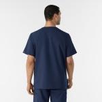WonderWink Men's Navy V-Neck Medical Scrub Top