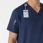 WonderWink Men's Navy V-Neck Medical Scrub Top