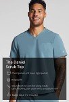 Jade Green V Neck Men’s Relaxed Fit Scrub Top