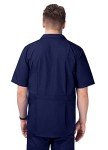 Men's Navy Scrubs Jacket with Zippered Sleeves
