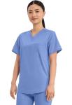 Cherokee Unisex Tuckable V-Neck Scrub Top, Ciel Blue