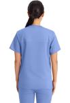 Cherokee Unisex Tuckable V-Neck Scrub Top, Ciel Blue