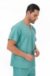 Careberry Men's V-Neck Short Sleeve Scrub Top