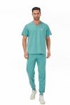 Careberry Men's V-Neck Short Sleeve Scrub Top