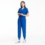 Uniforms World Scrubs for Women Set - Stretch Scrub Top & Pants with 8 Pockets, Yoga Waistband, Anti Wrinkle, Slim Fit