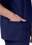 Men's Navy Scrubs Jacket with Zippered Sleeves