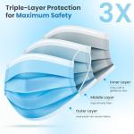 Comfortable 3-Ply Blue Disposable Face Masks Pack
