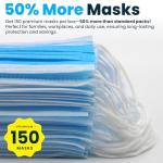 Comfortable 3-Ply Blue Disposable Face Masks Pack