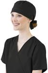WonderWink Black Unisex Tie Back Scrub Cap