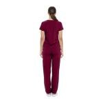 Natural Uniforms Women's Burgundy Cool Stretch Scrubs Set