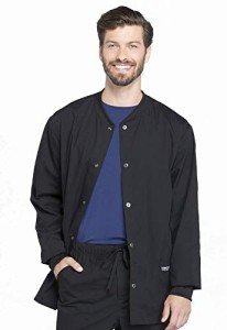 Cherokee Men’s Long Sleeve Scrub Jacket - Black