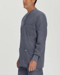 Men's Steel Grey Relaxed Fit Scrub Jacket