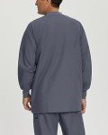 Men's Steel Grey Relaxed Fit Scrub Jacket