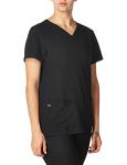 HeartSoul Women's Pitter-Pat V-Neck Scrubs Shirt, Black, X-Large