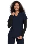COZYFIT Underscrub Long Sleeve Women - Scrubs Undershirts for Nurse with Soft Fabric, Crew Neck Tee, Black, S