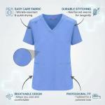 M&M SCRUBS Women's Essential Jogger Scrub Set Nursing Uniform Clearance Cool Stretch Scrub Top and Pant Workwear (Olive, Medium)