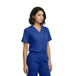 Unisex 3 Pocket Scrub Top in True Navy