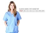 Unisex 3 Pocket Scrub Top in True Navy