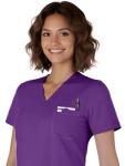 Eadflie Scrubs for Women Medical Scrubs Set - V-Neck Top & Jogger Pants with 5 Pockets, Soft Stretch Woven fabric,Side splits - (Purple/L)
