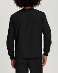 Landau Unisex Long-Sleeve Pocketless Scrub Top - Black