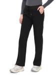 COZYFIT Scrub Pants for Women - Straight-Leg Cargo Pants with 3 Pockets, Drawstring Scrub Pants,Black,L
