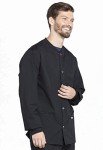 Cherokee Men’s Long Sleeve Scrub Jacket - Black